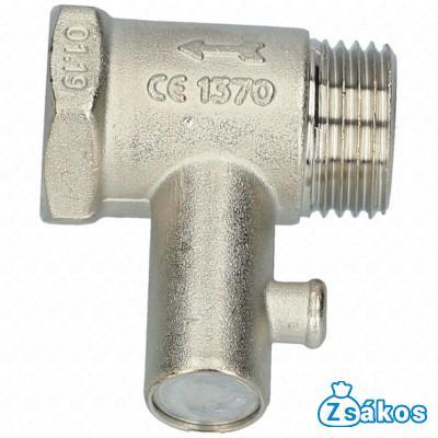 1/2" Biztonsági szelep, csap nélkül, BSZ6 (olasz, ITAP) HAJDU bojler fotó