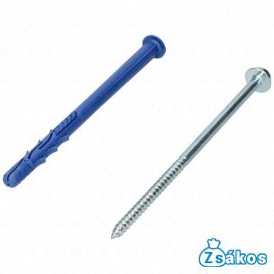 10x160 mm Csavar + tipli, klímatartó konzolhoz, peremes fejű, 25 db/csomag fotó