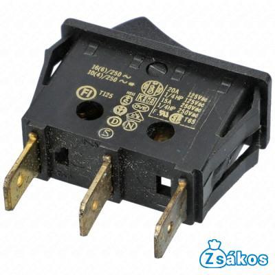 16A/250V AC Billenőkapcsoló, fekete, piros fénnyel DELONGHI HA20F hősugárzó fotó