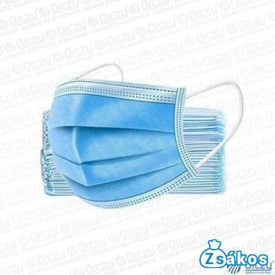3PLY, 3 rétegű sebészeti maszk, kék 10db/csomag fotó