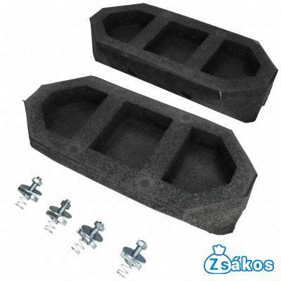 400x180x100 mm Rezgéscsillapító klímatartó talpkonzol, gumi 1cs=2db fotó