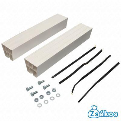 450x80 mm, 140 Kg Klímatartó talpkonzol, fehér, PP  (NICCONS, 1cs=2db) fotó