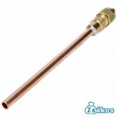 6 / 100 mm Töltőcső + szelep (univerzális) hűtőgép 10db/csomag fotó