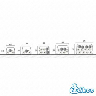 90x65 mm / 2 méter, Dekorcsatorna, fedéllel, fehér, fóliázott (VECAMCO) klíma 8db/csomag fotó