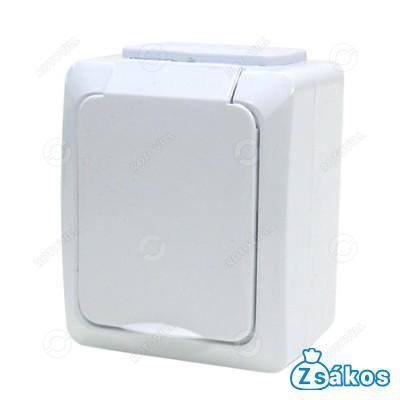 ALJZAT, vízmentes, földelt, csapfedéllel, fehér IP54 fotó