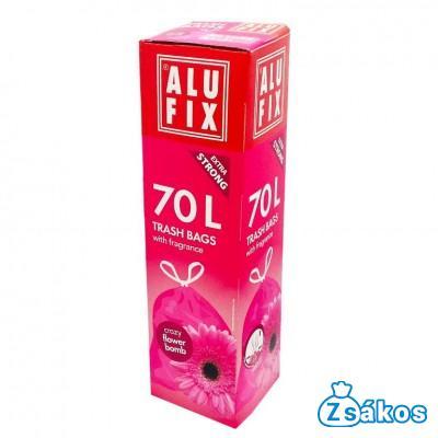 ALUFIX ILLATOS SZEMETESZSÁK ZÁRÓSZALAGGAL 70L (8DB/TEKERCS) 64CMX71CM VIRÁG ILLAT fotó