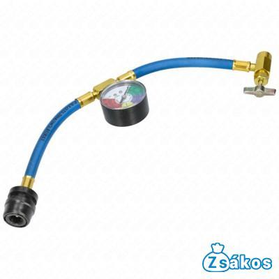 Autóklíma töltő csap, kiszúrós, csővel, órával R1234yf gáz töltésére fotó