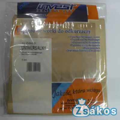 Egyedi méretezhető papír porzsák 140x140 csatlakozókartonnal (5db/csomag) fotó