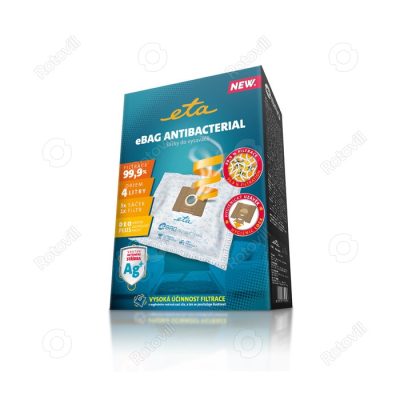 ETA E-BAG ANTIBACTERIAL MIKROSZÁLAS PORZSÁK, 4db/cs. fotó