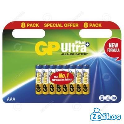 GP AAA LR03 MIKRO ULTRA PLUS TARTÓS ELEM (8db/csomag) fotó