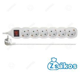  HOSSZABBÍTÓ 6-OS 3M FEHÉR KAPCSOLÓS (3x1,5) fotó