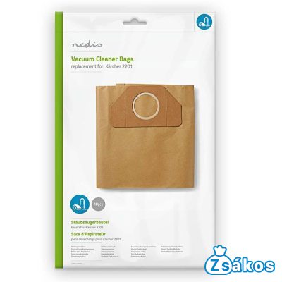 IZ-E26.10 NEDIS ELECTROLUX Z65 KARCHER 2201 STB.KOMPATIBILIS PAPÍR PORZSÁK (10DB/CSOMAG) DUBG111KAR10 foto