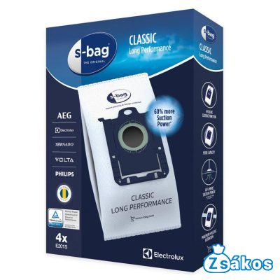 IZ-E5/PH5GY01S ELECTROLUX / AEG / PHILIPS S-BAG CLASSIC E201S GYÁRI MIKROSZÁLAS PORZSÁK (4DB/CSOMAG) / 9001684589 foto