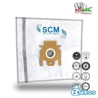 IZ-M5/M6SCM-CARBON MIELE F/J/M KOMPATIBILIS MIKROSZÁLAS PORZSÁK (5DB+1FILTER/CSOMAG) 5 RÉTEGŰ SZÉNSZÁLLAL BEVONT foto
