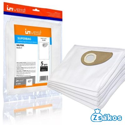 IZ-NI9S NILFISK BUDDY II KOMPATIBILIS MIKROSZÁLAS PORZSÁK (5DB/CSOMAG) foto