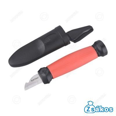 KÁBELVÁGÓ/BLANKOLÓ KÉS EXTOL PREMIUM (4Cr14 acél, penge hossz: 35 mm, teljes hossz: 155 mm) fotó