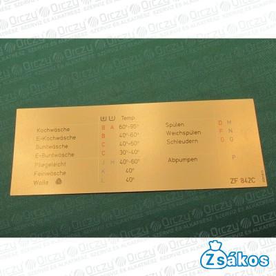 KIFUTÓ Programtábla (eredeti) ELECTROLUX ZF 842C mosógép fotó
