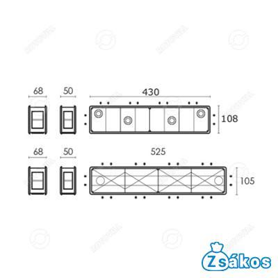 KLÍMA SZERELŐDOBOZ SIMPLY (430x108x50) 9899-009-01 fotó