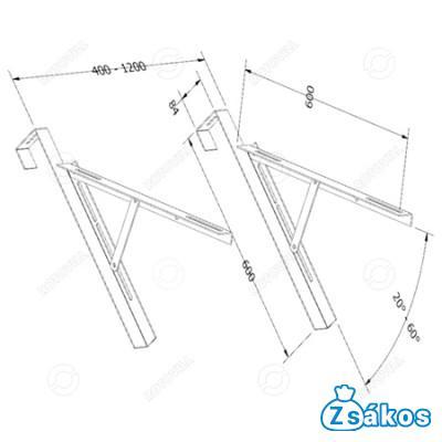 KLÍMATARTÓ KONZOL CSERÉPTETŐRE, BEAKASZTHATÓ, (CSOMAGOLT) fotó