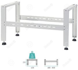 KLÍMATARTÓ KONZOL TALAJRA-TETŐRE, (HÓHATÁR KONZOL) Terhelhetőség: 200 kg-ig, (250x420x480-830 mm)