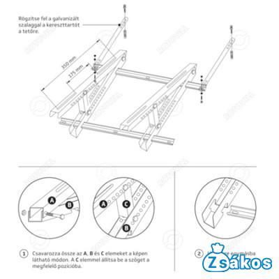 KLÍMATARTÓ KONZOL TETŐRE, RCOOL PREMIUM fotó