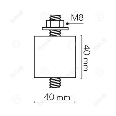 KLÍMATARTÓ KONZOLHOZ REZGÉSCSILLAPÍTÓ GUMIBAK, (40x40 mm) fotó