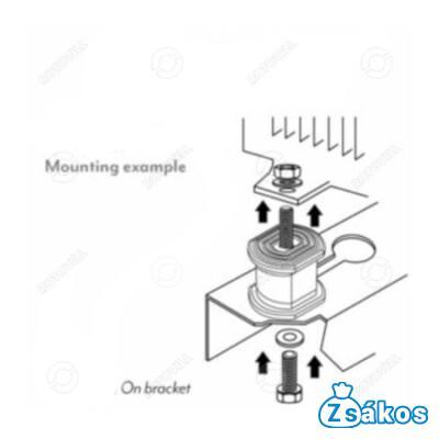 KLÍMATARTÓ KONZOLHOZ RUGÓS REZGÉSCSILLAPÍTÓ GUMIBAK 350 kg (PIROS) fotó