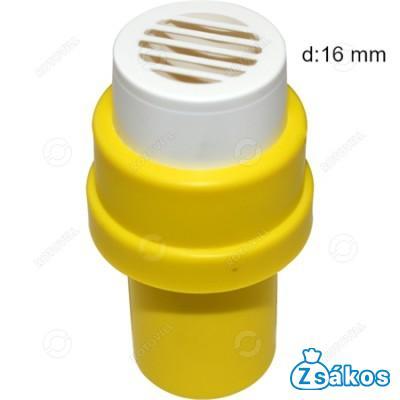 KONDENZVÍZ ELVEZETŐCSŐ ZÁRÓVÉG 16mm (SÁRGA) fotó
