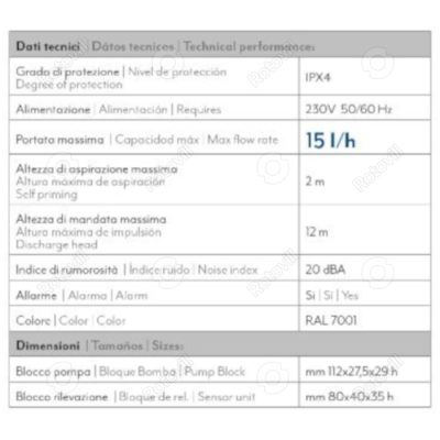 KONDENZVÍZ SZIVATTYÚ ALBATREX POP-LINE (AL-225) fotó
