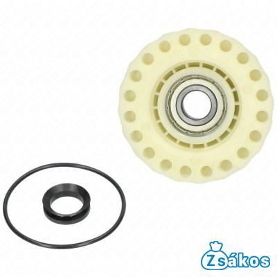 Középrész, bal, hajtás ellenoldali, V-gyűrűs, jobb menetes (utángyártott, Európai gyártmány) ELECTROLUX EWT1012,1016 mosógép fotó