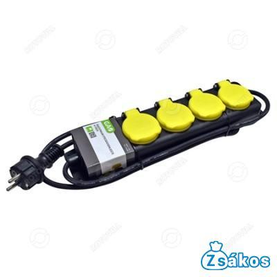 KÜLTÉRI ELOSZTÓ 4-ES 1,4FM SÁRGA/FEKETE (IP44) fotó