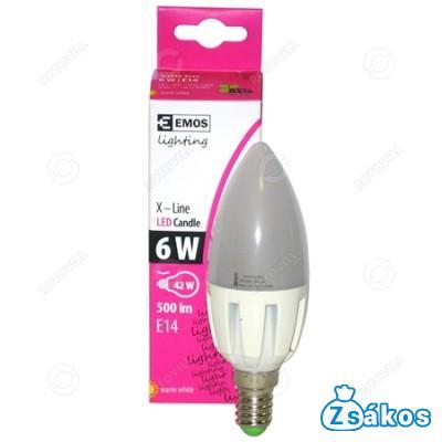 LED IZZÓ 6W=40W -6W-WW ZQ3220  Classic Gyertya E14 fotó
