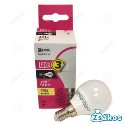 LED IZZÓ 6W=40W WW ZQ1220  Classic Kisgömb E14 fotó