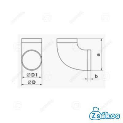 LÉGCSŐ 90` KÖNYÖK 222 125mm fotó