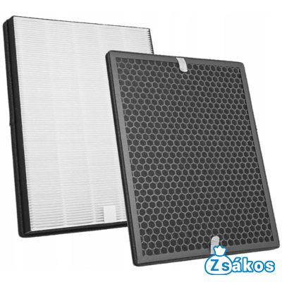 LÉGTISZTÍTÓ KOMPATIBILIS SZŰRŐ SZETT PHILIPS  AC1214 / SERIES 1000 2IN1 KÉSZÜLÉKEKHEZ FY1410/30+FY1413/30 (HEPA FILTER+CARBON SZÉNFILTER) foto