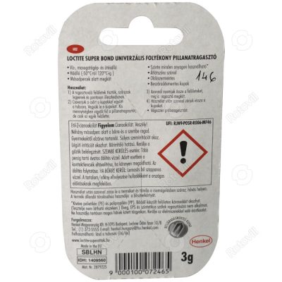LOCTITE SUPER BOND FOLYÉKONY PILLANATRAGASZTÓ (3g) fotó