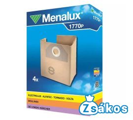 MENALUX 1770P ELECTROLUX Z65 KARCHER 2201 STB. GYÁRI PAPÍR PORZSÁK (4DB/CSOMAG)