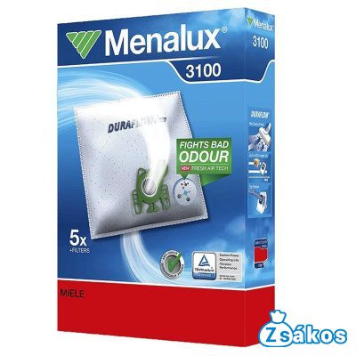 MENALUX 3100 MIELE F/J/M GYÁRI MIKROSZÁLAS PORZSÁK (5DB+2FILTER/CSOMAG) foto