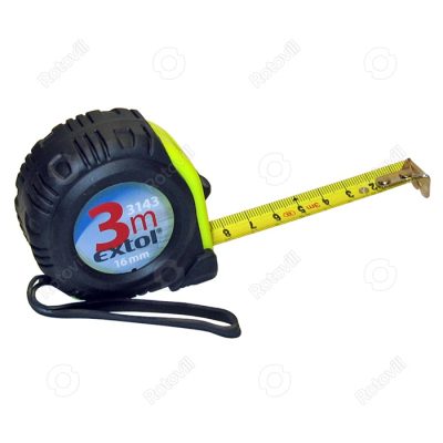 MÉRŐSZALAG EXTOL CRAFT (3mx16mm) GUMIROZOTT, 1 STOPPOS fotó