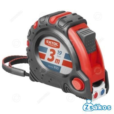 MÉRŐSZALAG EXTOL PRÉMIUM (3mx19mm) GUMIROZOTT, MÁGNESES, 3 STOPPOS fotó