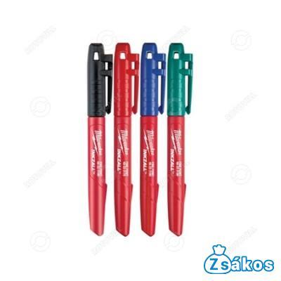 MILWAUKEE JELÖLŐ FILC, vékony, tartós hegyű (4 darabos kiszerelés:fekete,piros,kék,zöld) fotó