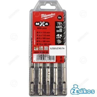 MILWAUKEE MX4 SDS-PLUS  4 ÉLŰ FÚRÓSZÁR KÉSZLET (5 RÉSZES) fotó