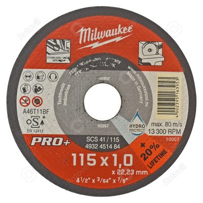 MILWAUKEE VÁGÓKORONG FÉM 115x1,0 EGYENES SC41 PRO+ fotó