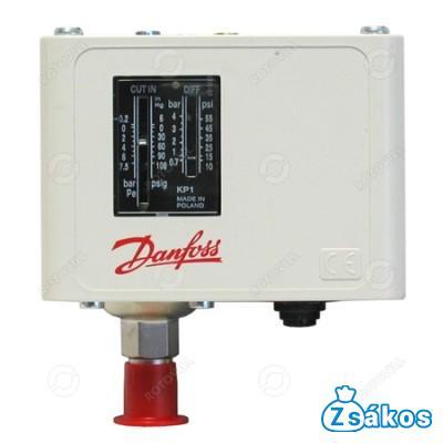 NYOMÁSKAPCSOLÓ AUTOMATA  (PRESOSTAT) SZÍVÓ OLDALI DANFOSS KP1 fotó