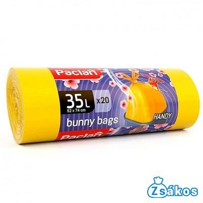 Paclan Bunny Bags Zárszalagos Illatos Szemeteszsák 35L (20db/tekercs) 53cmx74cm 15my fotó