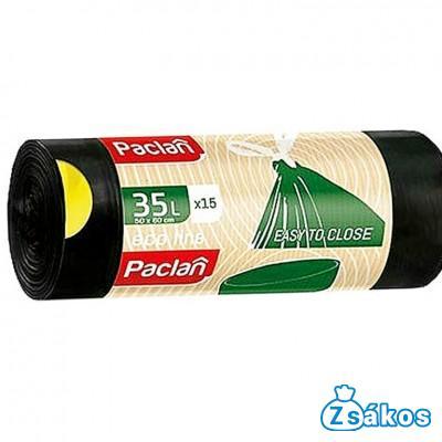 Paclan Ecoline Zárszalagos szemeteszsák 35l (15db/tekercs) 50cmx60cm 23my Újrahsznosított anyagból készült! fotó