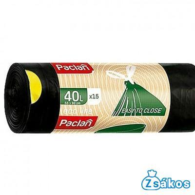 Paclan Ecoline Zárszalagos szemeteszsák 40l (15db/tekercs) 55cmx60cm  Újrahsznosított anyagból készült! fotó