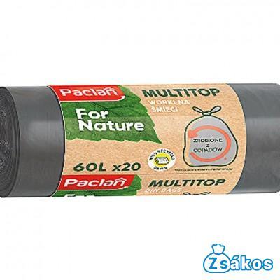 Paclan For Nature Multi Top Szemeteszsák 60L (20db/tekercs) 18my fotó
