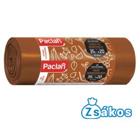 PACLAN SZELEKTÍV BIO HULLADÉK GYŰJTŐ SZEMETESZSÁK 35L (20DB/TEKERCS) 50CMX60CM 9MY