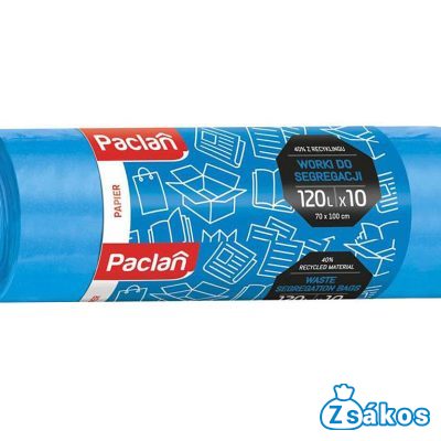 PACLAN SZELEKTÍV PAPÍR GYŰJTŐ SZEMETESZSÁK 120L (10DB/TEKERCS) 70CMX110CM 17MY foto